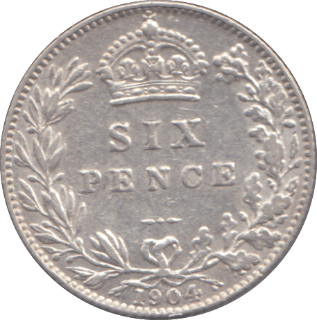 1904 SIXPENCE ( EF ) - SIXPENCE - Cambridgeshire Coins