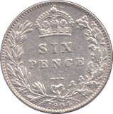 1904 SIXPENCE ( EF ) - SIXPENCE - Cambridgeshire Coins