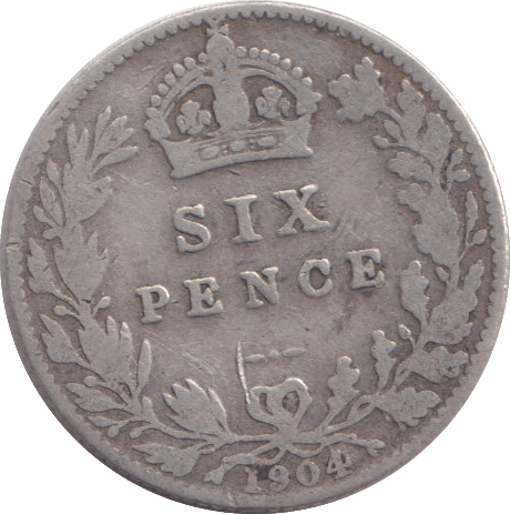 1904 SIXPENCE ( FINE ) - SIXPENCE - Cambridgeshire Coins