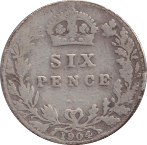 1904 SIXPENCE ( FINE ) - SIXPENCE - Cambridgeshire Coins