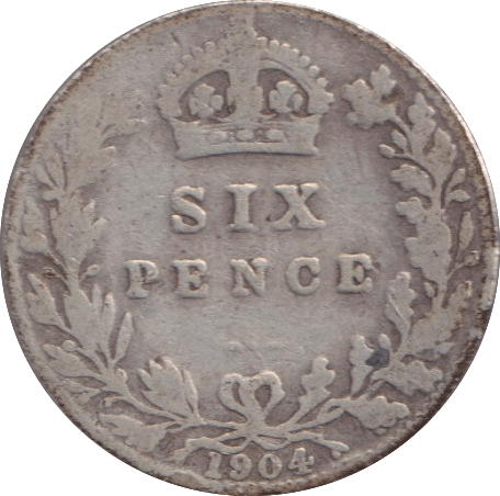 1904 SIXPENCE ( FINE ) - SIXPENCE - Cambridgeshire Coins