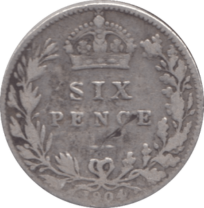 1904 SIXPENCE ( FINE ) - SIXPENCE - Cambridgeshire Coins