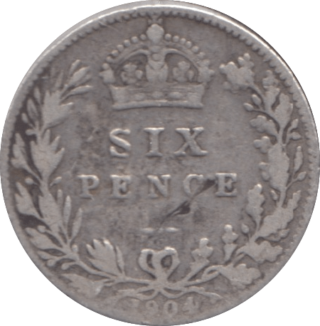 1904 SIXPENCE ( FINE ) - SIXPENCE - Cambridgeshire Coins
