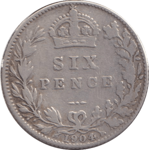 1904 SIXPENCE ( NF ) - SIXPENCE - Cambridgeshire Coins