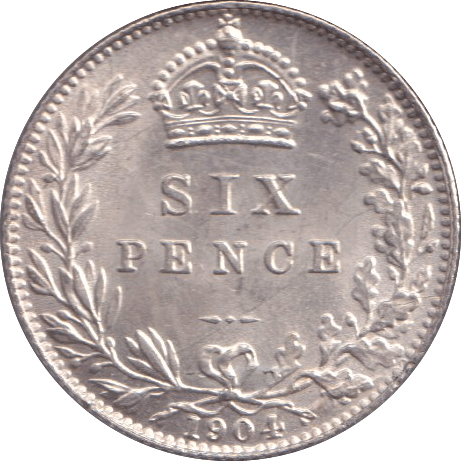 1904 SIXPENCE ( UNC ) - SIXPENCE - Cambridgeshire Coins