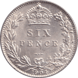1904 SIXPENCE ( UNC ) - SIXPENCE - Cambridgeshire Coins