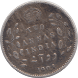 1904 TWO ANNAS INDIA - WORLD COINS - Cambridgeshire Coins