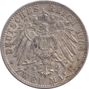 1904 TWO MARK MUNICH - SILVER WORLD COINS - Cambridgeshire Coins