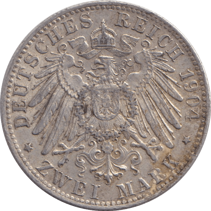 1904 TWO MARK MUNICH - SILVER WORLD COINS - Cambridgeshire Coins
