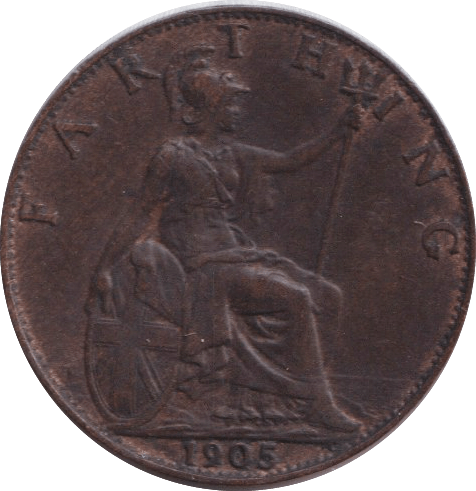 1905 FARTHING ( EF ) - FARTHING - Cambridgeshire Coins