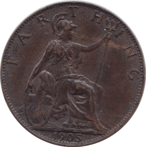 1905 FARTHING ( FINE ) - Farthing - Cambridgeshire Coins