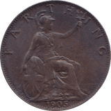 1905 FARTHING ( UNC ) - FARTHING - Cambridgeshire Coins