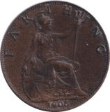1905 FARTHING ( UNC ) - FARTHING - Cambridgeshire Coins