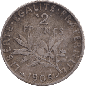 1905 FRANCE 2 FRANCS - WORLD COINS - Cambridgeshire Coins
