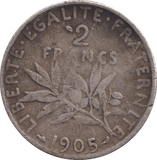 1905 FRANCE 2 FRANCS - WORLD COINS - Cambridgeshire Coins