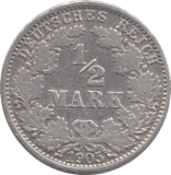 1905 GERMANY HALF MARK - SILVER WORLD COINS - Cambridgeshire Coins