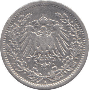 1905 GERMANY HALF MARK - SILVER WORLD COINS - Cambridgeshire Coins