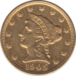 1905 GOLD TWO AND HALF DOLLARS USA - Gold World Coins - Cambridgeshire Coins