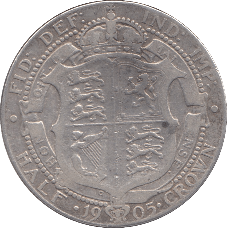 1905 HALFCROWN ( FINE ) SCARCE DATE - HALFCROWN - Cambridgeshire Coins