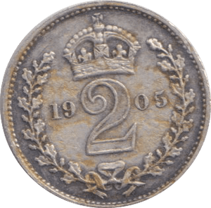 1905 MAUNDY TWOPENCE ( EF ) - MAUNDY TWOPENCE - Cambridgeshire Coins