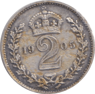 1905 MAUNDY TWOPENCE ( EF ) - MAUNDY TWOPENCE - Cambridgeshire Coins