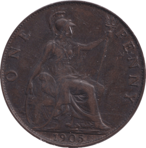 1905 PENNY ( AUNC ) - PENNY - Cambridgeshire Coins