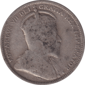 1905 SILVER CANADA 25 CENTS - SILVER WORLD COINS - Cambridgeshire Coins