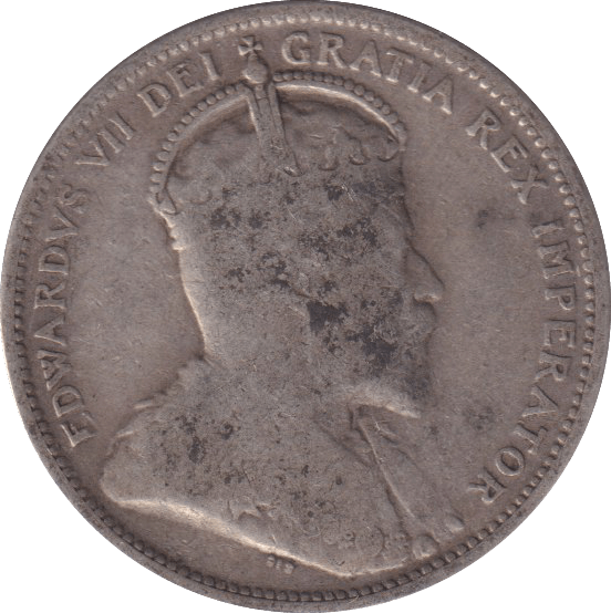 1905 SILVER CANADA 25 CENTS - SILVER WORLD COINS - Cambridgeshire Coins