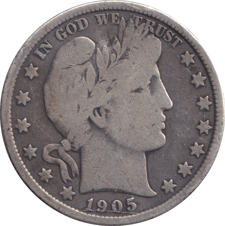 1905 SILVER HALF DOLLAR USA - SILVER WORLD COINS - Cambridgeshire Coins