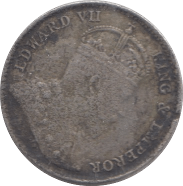 1905 SILVER STRAIT SETTLEMENT 5 CENTS - SILVER WORLD COINS - Cambridgeshire Coins