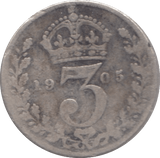 1905 SILVER THREEPENCE ( FAIR ) - Threepence - Cambridgeshire Coins