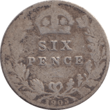 1905 SIXPENCE 1 ( FINE ) - SIXPENCE - Cambridgeshire Coins