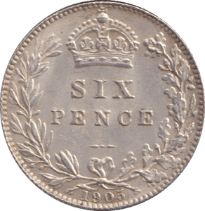1905 SIXPENCE ( AUNC ) - SIXPENCE - Cambridgeshire Coins