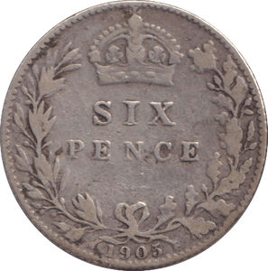 1905 SIXPENCE ( FINE ) - SIXPENCE - Cambridgeshire Coins