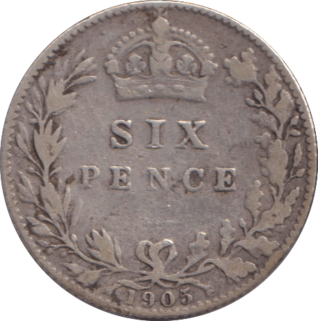 1905 SIXPENCE ( FINE ) - SIXPENCE - Cambridgeshire Coins