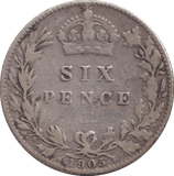 1905 SIXPENCE ( FINE ) - SIXPENCE - Cambridgeshire Coins