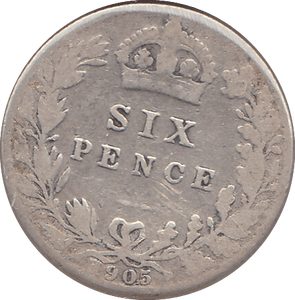 1905 SIXPENCE ( FINE ) - SIXPENCE - Cambridgeshire Coins