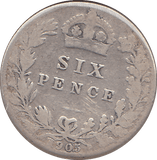 1905 SIXPENCE ( FINE ) - SIXPENCE - Cambridgeshire Coins