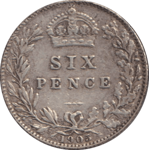 1905 SIXPENCE ( VF ) - SIXPENCE - Cambridgeshire Coins