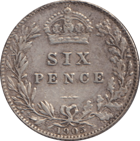 1905 SIXPENCE ( VF ) - SIXPENCE - Cambridgeshire Coins