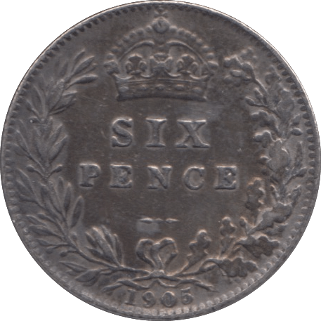 1905 SIXPENCE ( VF ) - SIXPENCE - Cambridgeshire Coins