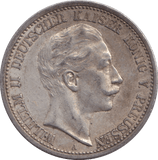 1905 TWO MARK BERLIN - SILVER WORLD COINS - Cambridgeshire Coins