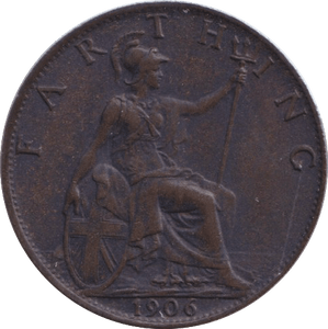 1906 FARTHING ( EF ) - FARTHING - Cambridgeshire Coins