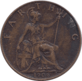 1906 FARTHING ( VF ) - Farthing - Cambridgeshire Coins