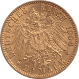 1906 GOLD 20 MARK GERMANY - GOLD WORLD COINS - Cambridgeshire Coins