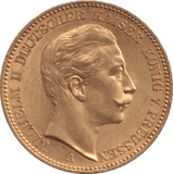 1906 GOLD 20 MARK GERMANY - GOLD WORLD COINS - Cambridgeshire Coins