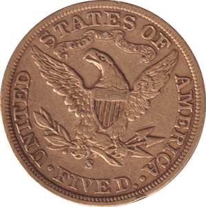 1906 GOLD FIVE DOLLARS USA SAN FRANCISCO MINT - Gold World Coins - Cambridgeshire Coins