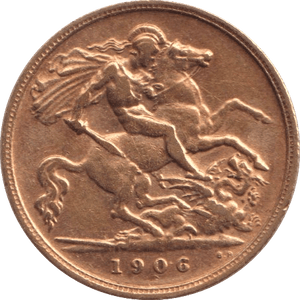 1906 GOLD HALF SOVEREIGN ( GVF ) - HALF SOVEREIGN - Cambridgeshire Coins