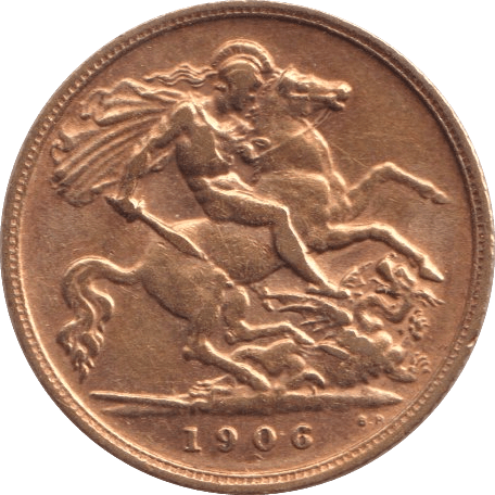 1906 GOLD HALF SOVEREIGN ( GVF ) - HALF SOVEREIGN - Cambridgeshire Coins