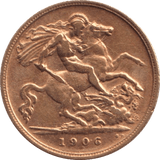 1906 GOLD HALF SOVEREIGN ( GVF ) - HALF SOVEREIGN - Cambridgeshire Coins